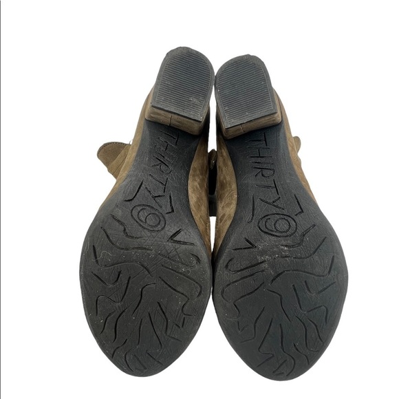 Bueno Brown Leather Block Heel Side Zip Ankle Boots Size 39 Women's - Picture 9 of 10